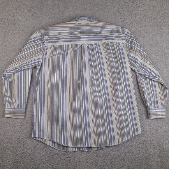 Chaps Shirt Mens‎ XXL Multicolor Striped Button Down Long Sleeve Pocket Cotton - Picture 9 of 15